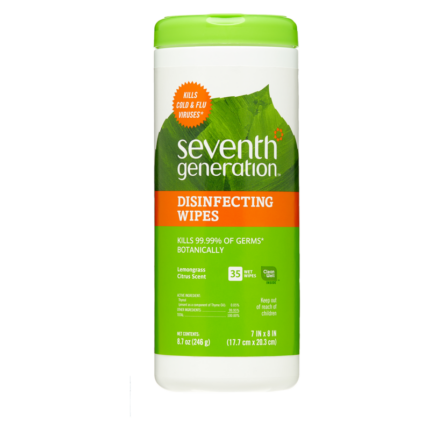 Seventh Generation Lemongrass Citrus Disinfecting Wipes 35ct