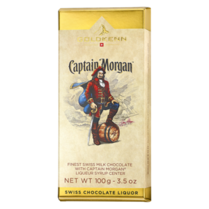Goldkenn Captain Morgan Liquor Flavored Chocolate Bar 3.5oz