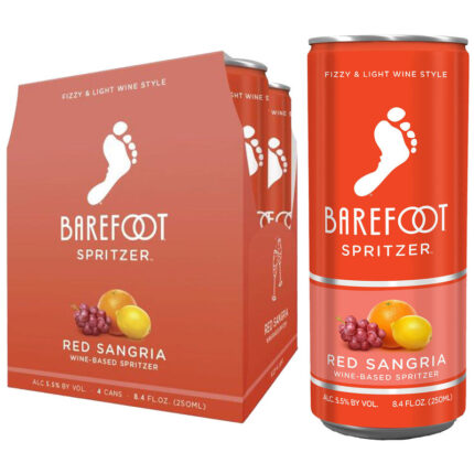 Barefoot Red Sangria Spritzer 4pk 250ml Can