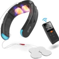 Intelligent Neck Massager with Heat,Electric Neck Massager for Pain Relief, 9 Modes 50 Intensities Cordless Portable Deep Tissue Trigger Massage Equipment in Home Office Car Travel