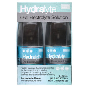 Hydralyte Color Free Lemonade 4pk 8.5oz Btl