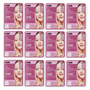 Original Derma Beauty Collagen Face Masks 12 PK Age-Defying Retinol Face Mask Skin Care Sheet Masks Set for Beauty & Personal Care Korean Face Mask