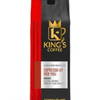 Kings Coffee Medium Dark Roast Espresso Beans. Bold Smooth Flavor. Fair Trade. Solid Ground Espresso-ly For You. (1 lb) Organically Grown Coffee. Community. Country. Serving and Supporting Veterans and First Responders Everyday